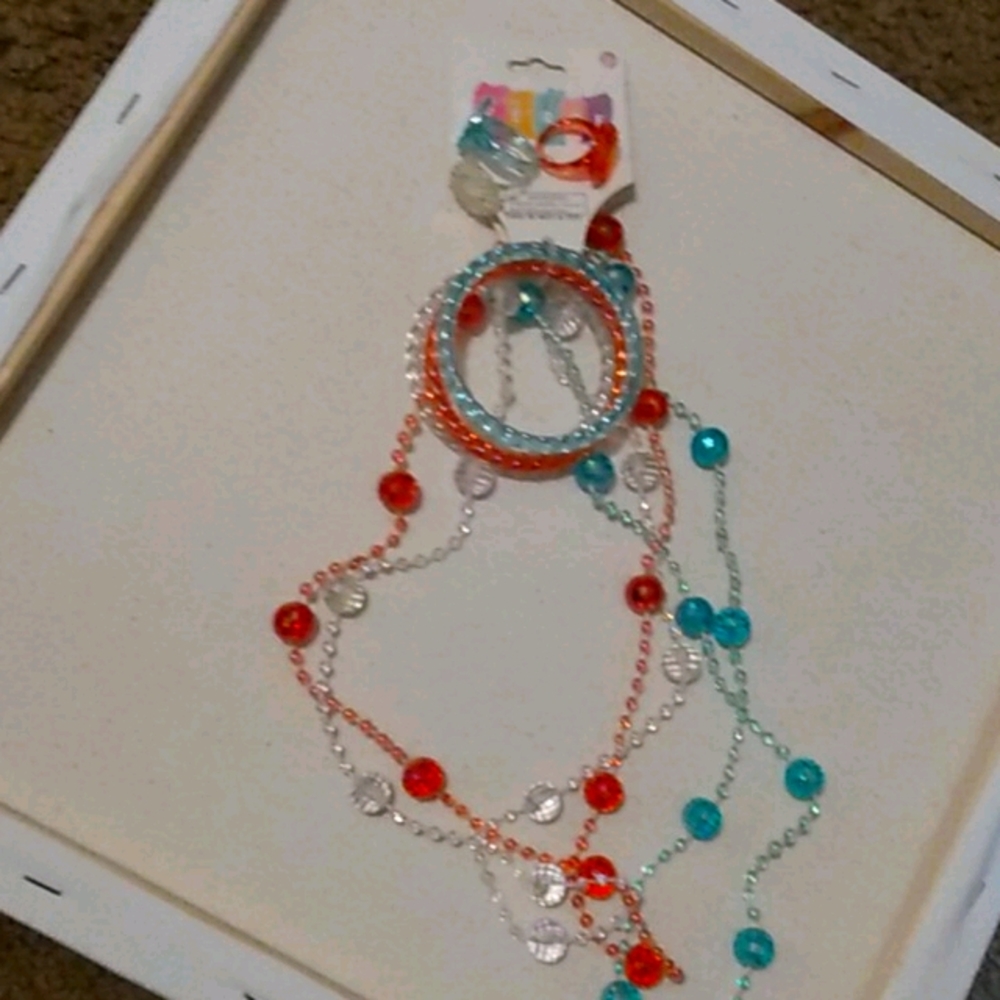 necklace bracelet & rings